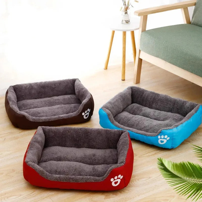 Candy-Colored Plush Pet Nest Bed