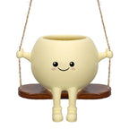 Mini Rocking Chair Face Planter Pot