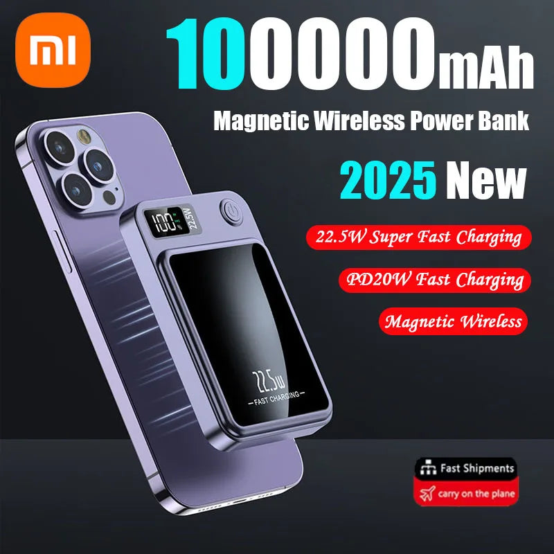 100000mAh Magnetic Wireless Power Bank