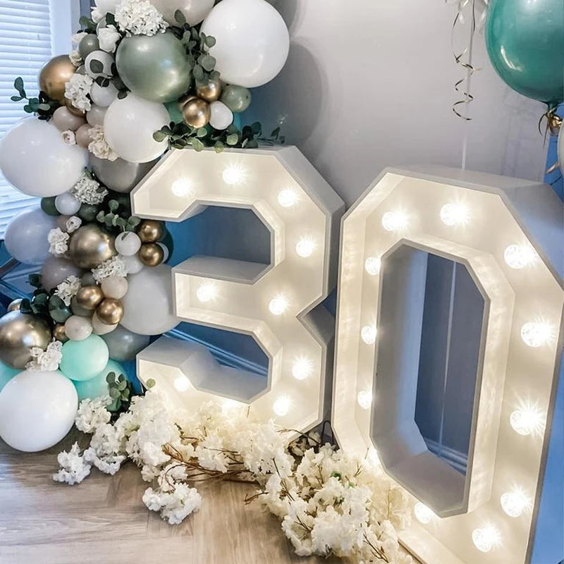 LED Light-Up Giant Number Frame