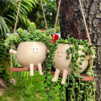 Cute Wall Hanging Face Planters
