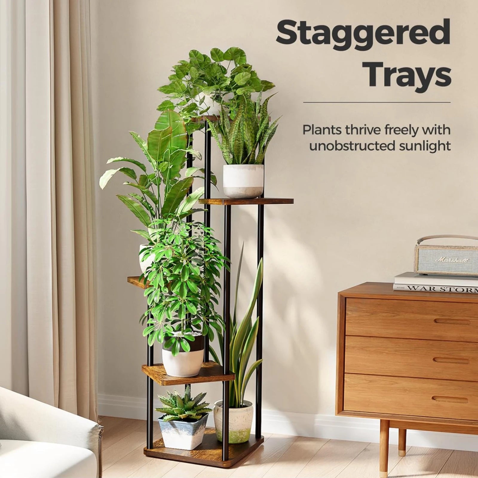 Multi-Tier Corner Plant Display Stand