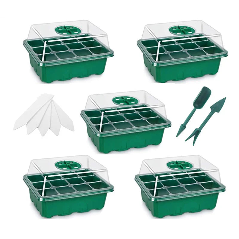12-Cell Plant Propagators with Lids