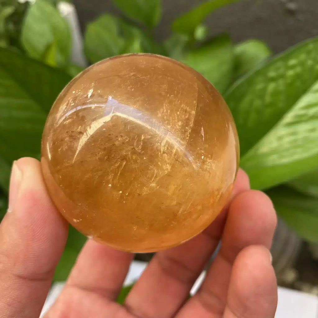 Natural Citrine Crystal Sphere Stand