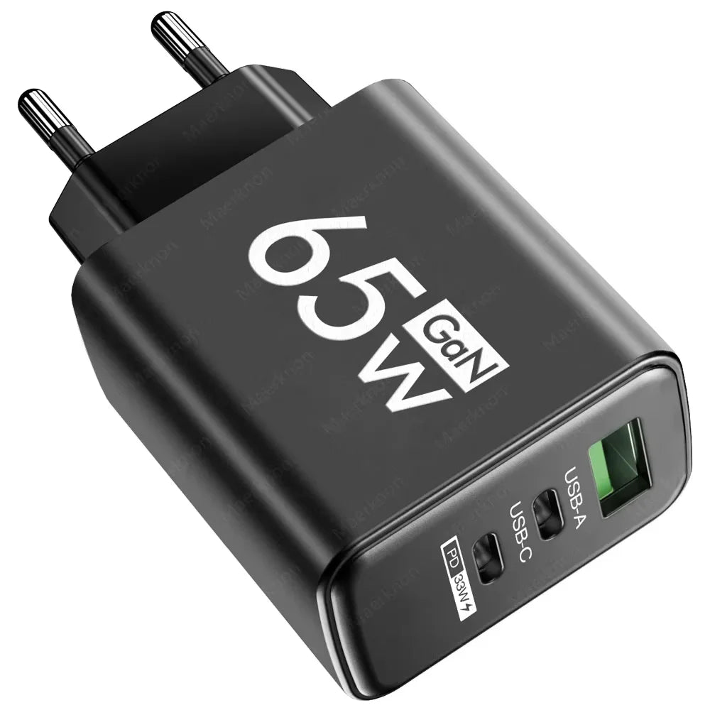 65W GaN Multi-Port Fast Charger
