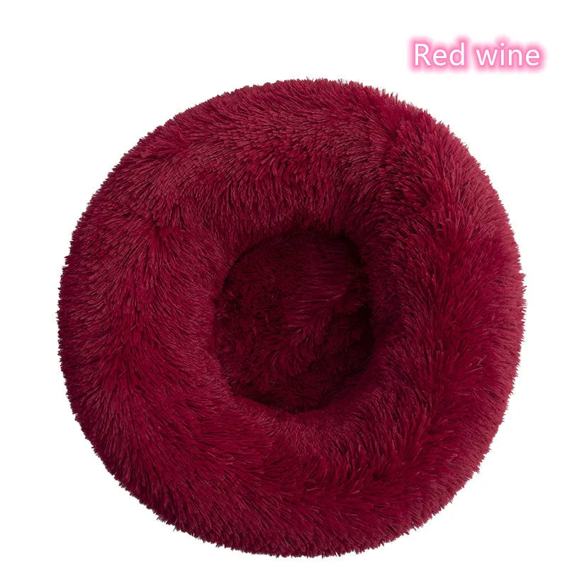 Soft Plush Donut Cat Bed