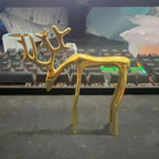 Black Alloy Modern Reindeer Statues