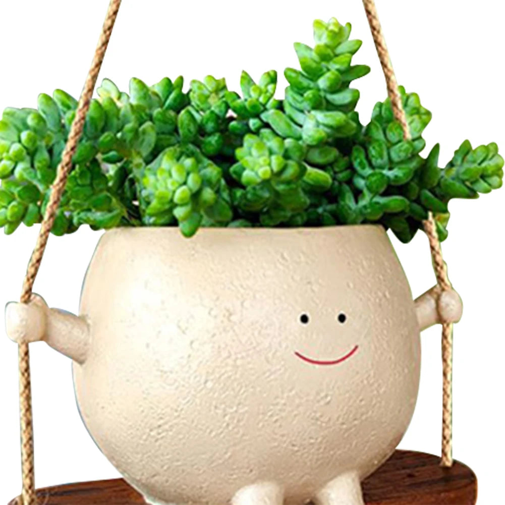 Smiling Face Wall Hanging Planter