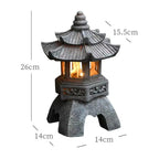 Solar Pagoda Tower Garden Lantern
