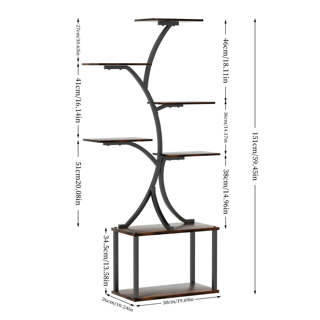 Industrial Tree-Shaped Multilayer Plant Stand
