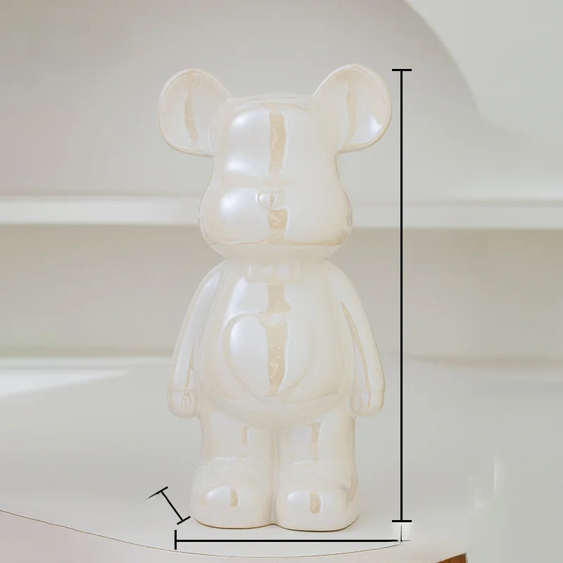 Ceramic Teddy Bear Sculpture Decor