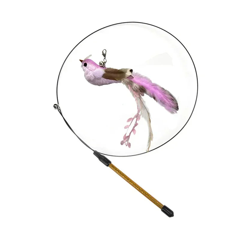 Feather Wand Cat Teaser Toy