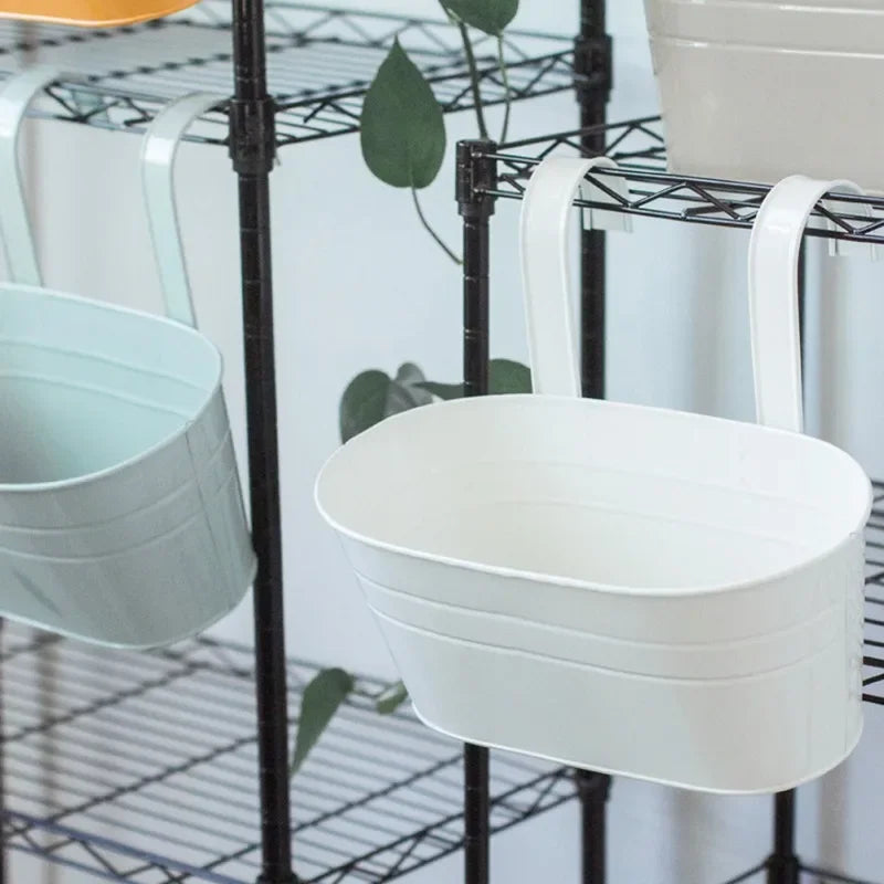 Double Hook Hanging Flower Wall Basket