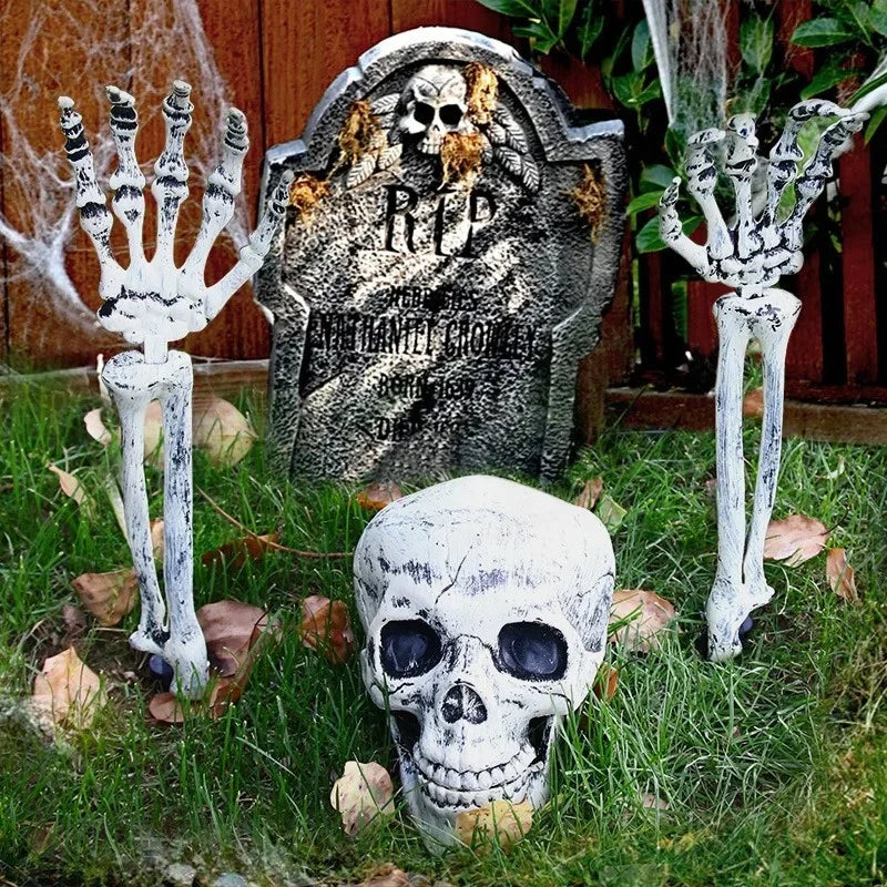 Glowing Zombie Skeleton Garden Stakes
