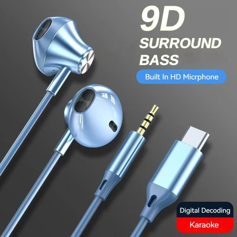USB-C Wired HiFi Stereo Earphones