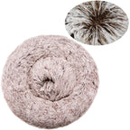 Plush Round Donut Pet Bed