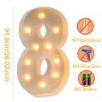 LED Light-Up Giant Number Frame