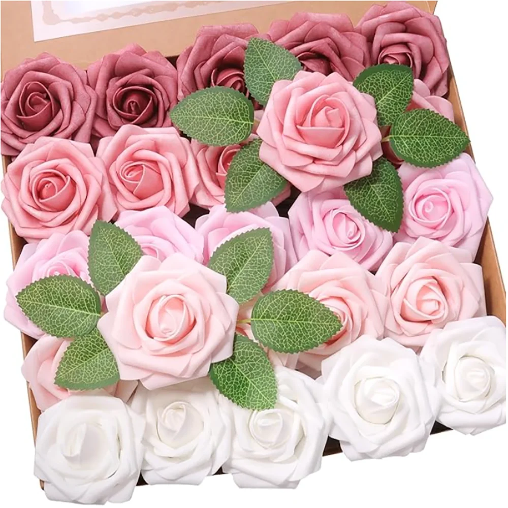 Realistic Foam Rose Artificial Flowers