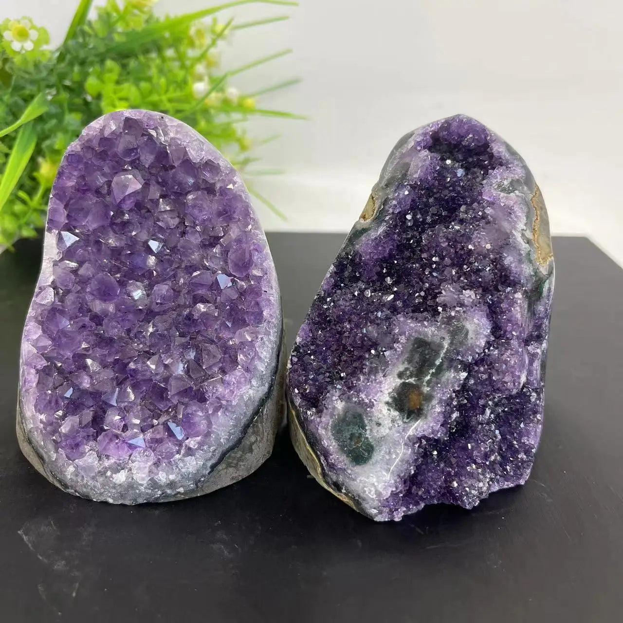 Natural Amethyst Crystal Cluster Geode