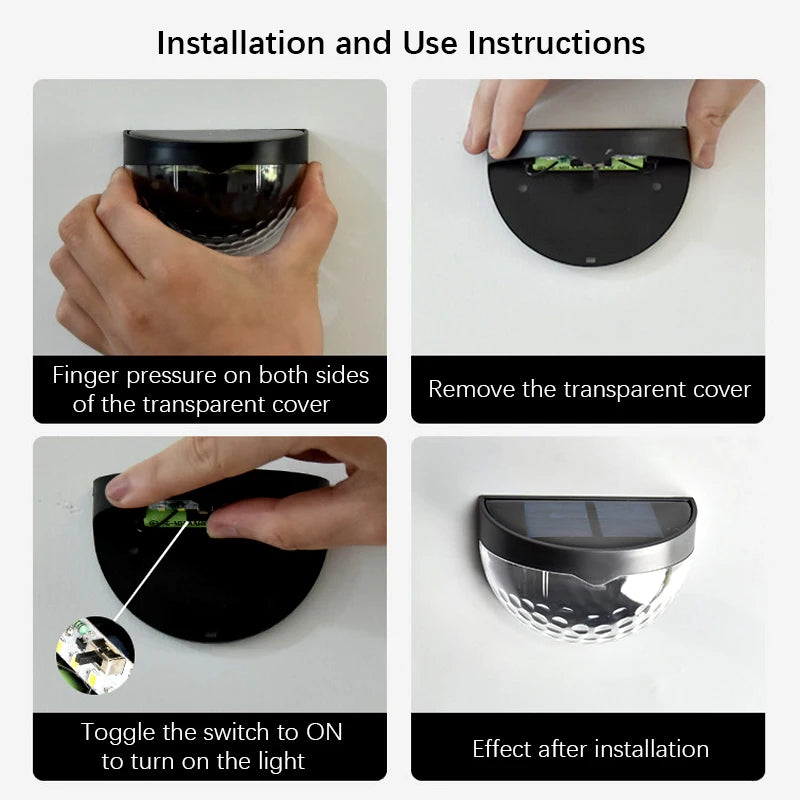 Warm White Solar Wall Lamps
