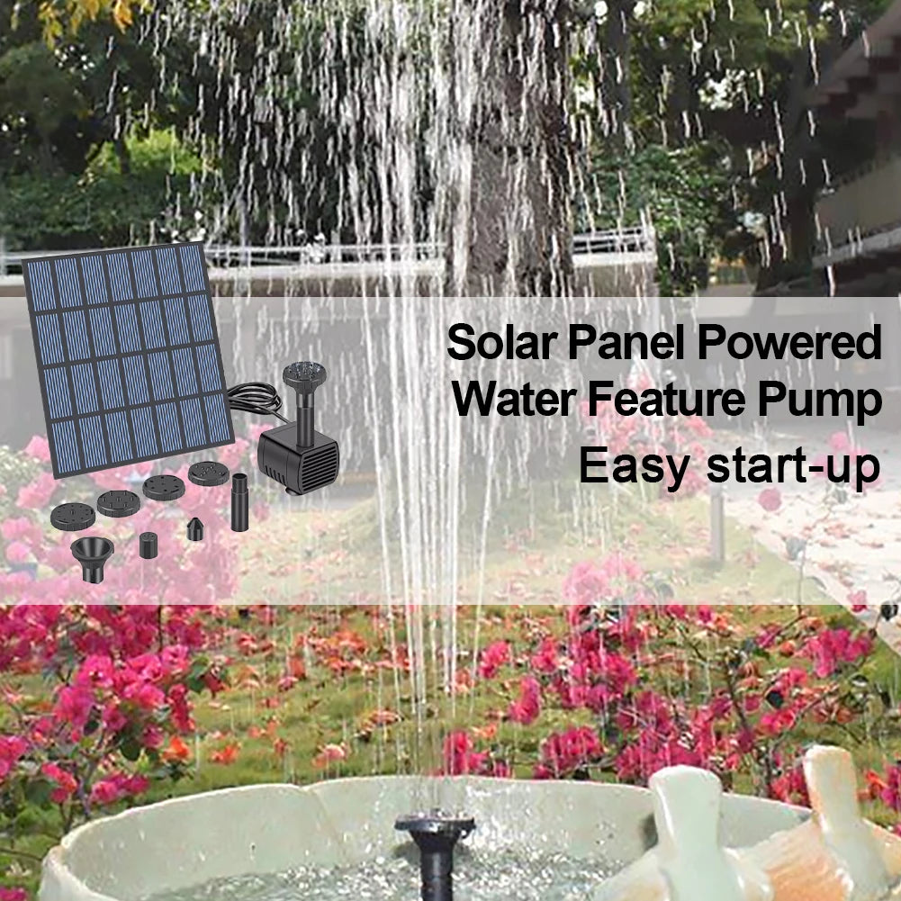 Solar Powered Water Fountain Pump