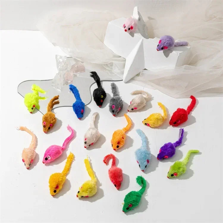 Catnip-Filled Faux Fur Mouse Toys