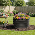 Rounded Galvanized Steel Raised Garden Bed