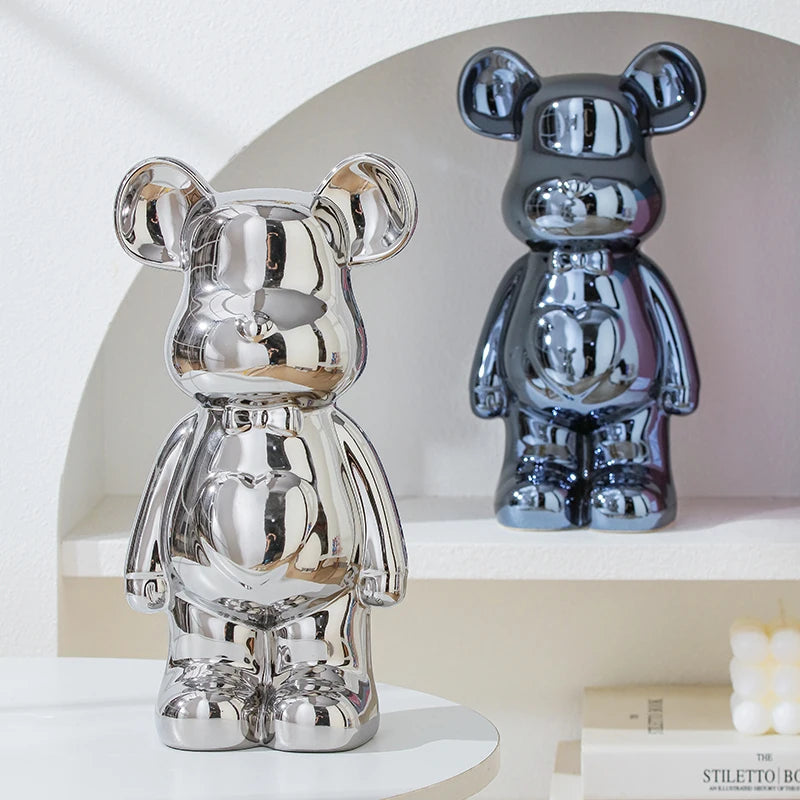 Ceramic Teddy Bear Sculpture Decor