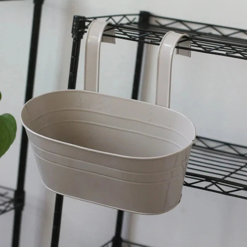 Double Hook Hanging Flower Wall Basket