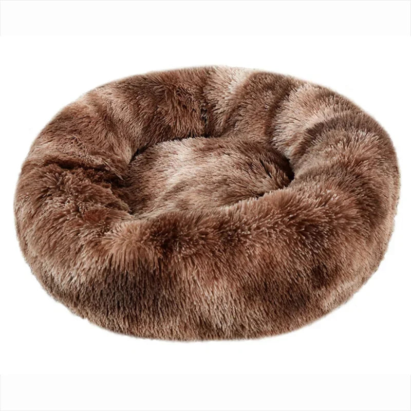 Plush Round Donut Pet Bed