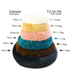 Plush Round Donut Pet Bed
