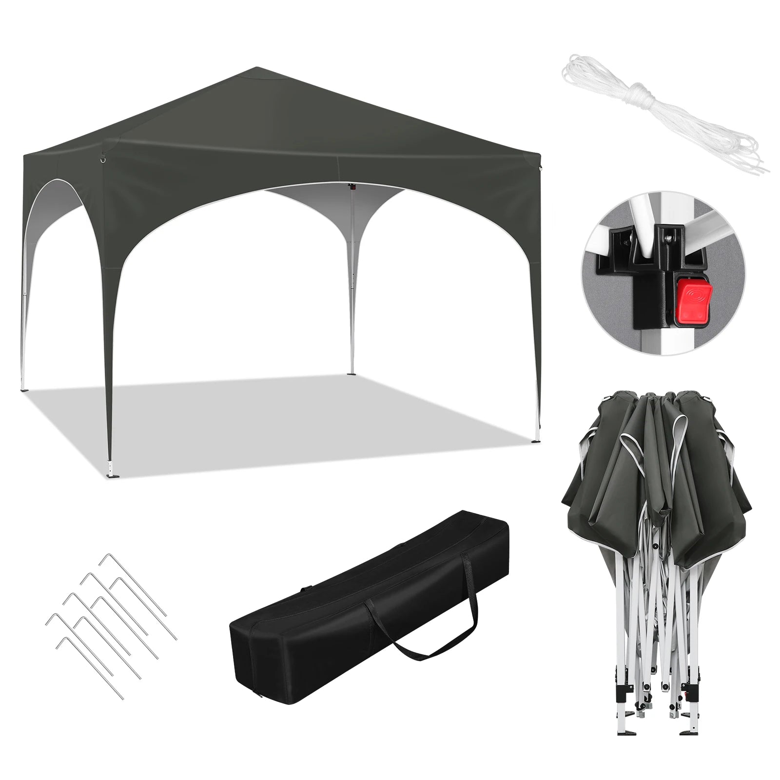 3x3m Waterproof Pop-Up Canopy