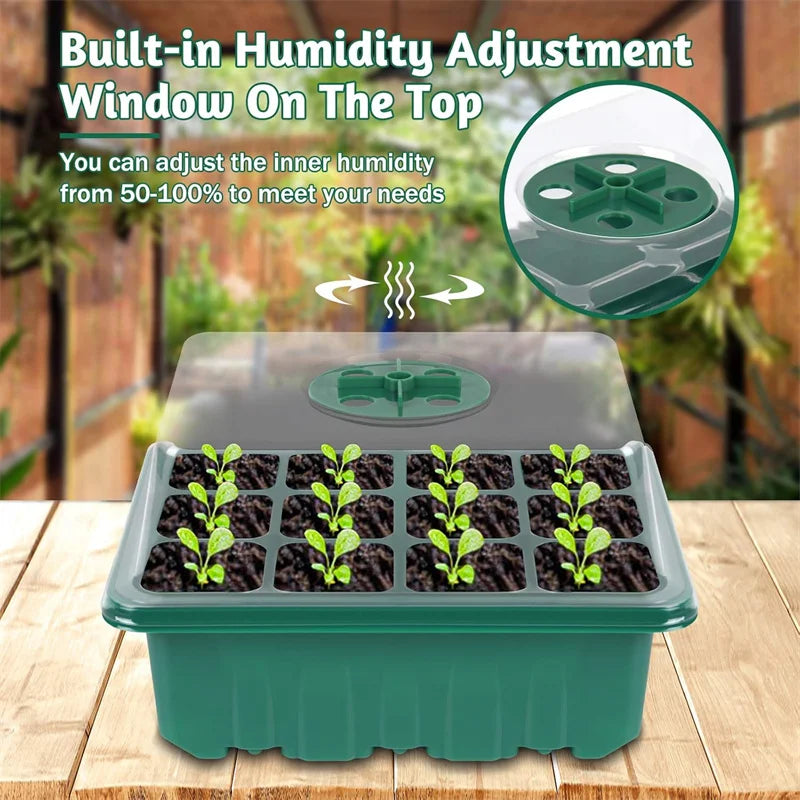 12-Cell Plant Propagators with Lids