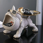 Bulldog Resin Storage Box Sculpture