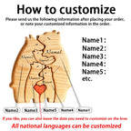 Personalized Wooden Bear Family Puzzle