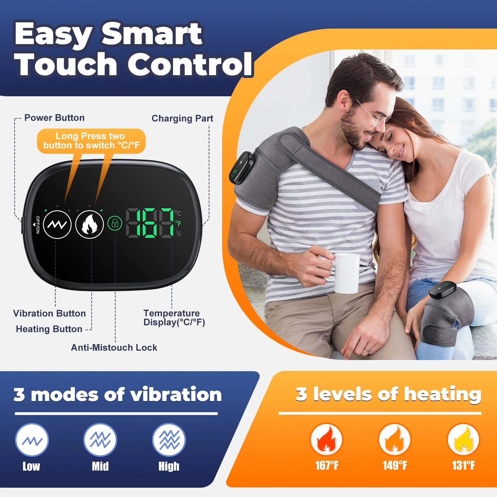 3-in-1 Electric Heated Knee Massager