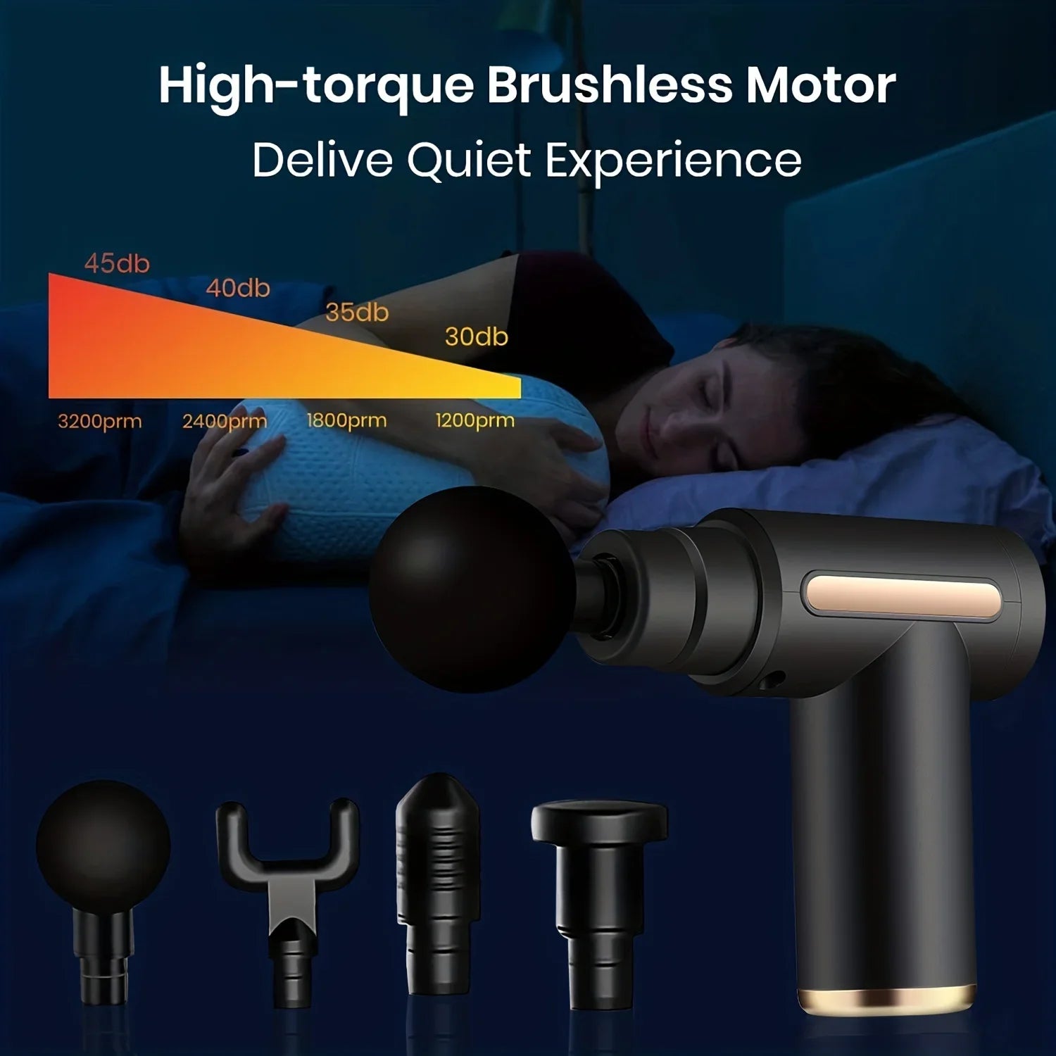 LED Touch Screen Percussion Massage Gun