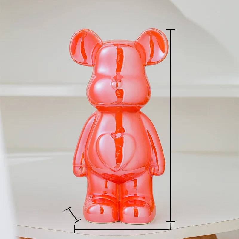 Ceramic Teddy Bear Sculpture Decor