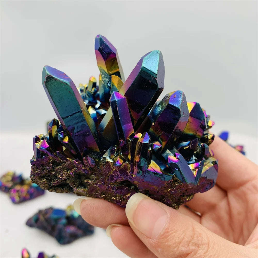 Rainbow Titanium Coated Quartz Crystal