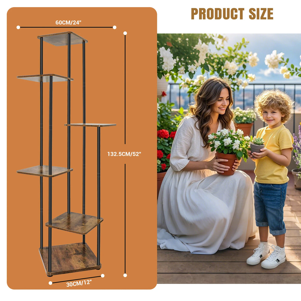 Multi-Tier Corner Plant Display Stand