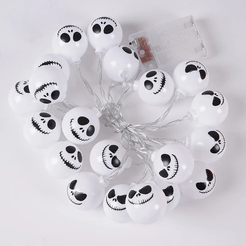 Battery-Operated Halloween Ghost String Lights