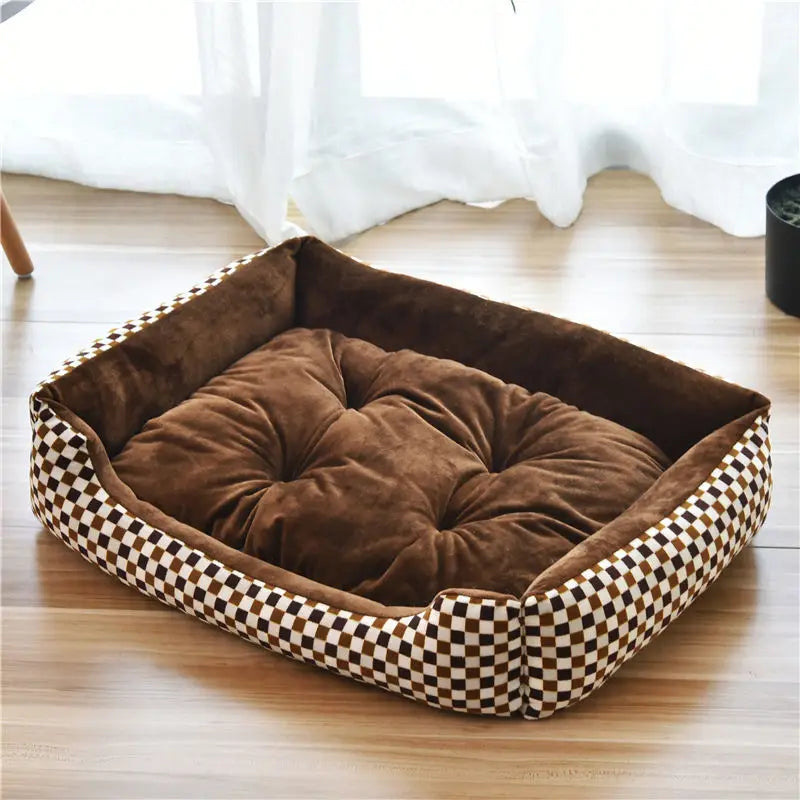 Candy-Colored Plush Pet Nest Bed