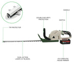 21V Cordless Brushless Hedge Trimmer