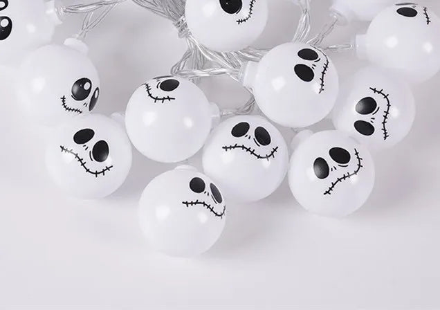Battery-Operated Halloween Ghost String Lights
