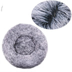 Plush Round Donut Pet Bed