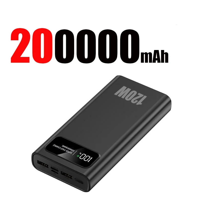 200000mAh 120W Super Fast Power Bank