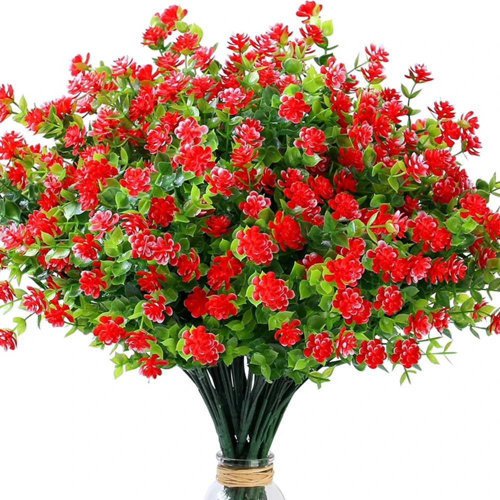 Artificial Plastic Eucalyptus Greenery Stem