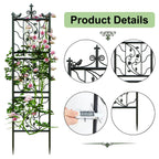 Tall Black Metal Climbing Trellis
