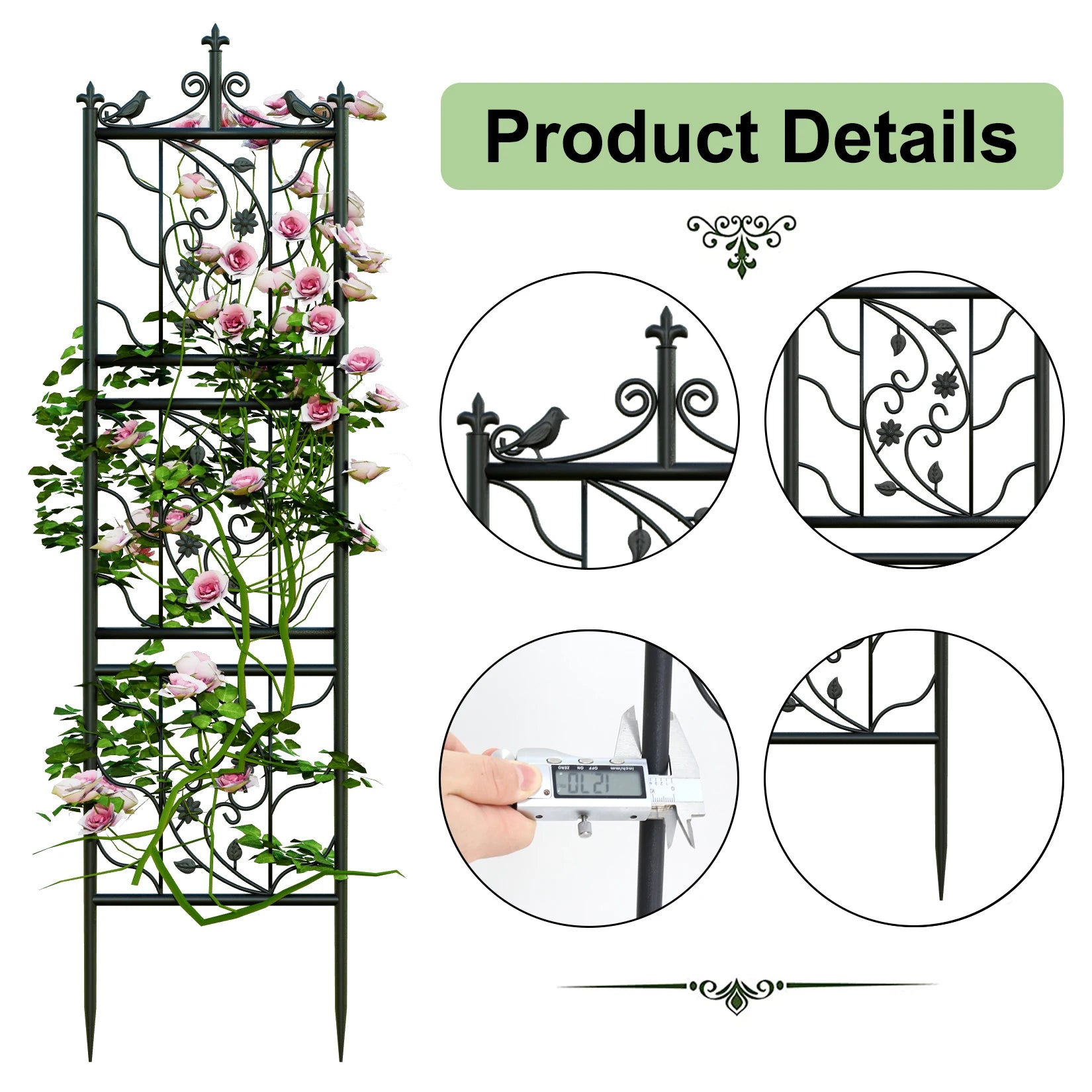 Tall Metal Garden Climbing Trellis
