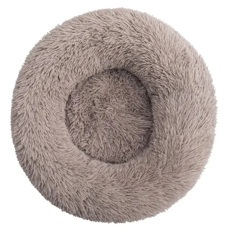Plush Round Donut Pet Bed